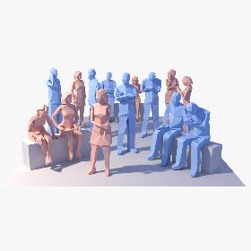 ArchViz LowPoly Animated People Kit